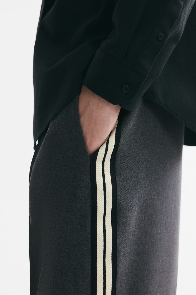 Relaxed-fit Pants, Alternate, color, Dark gray melange/striped