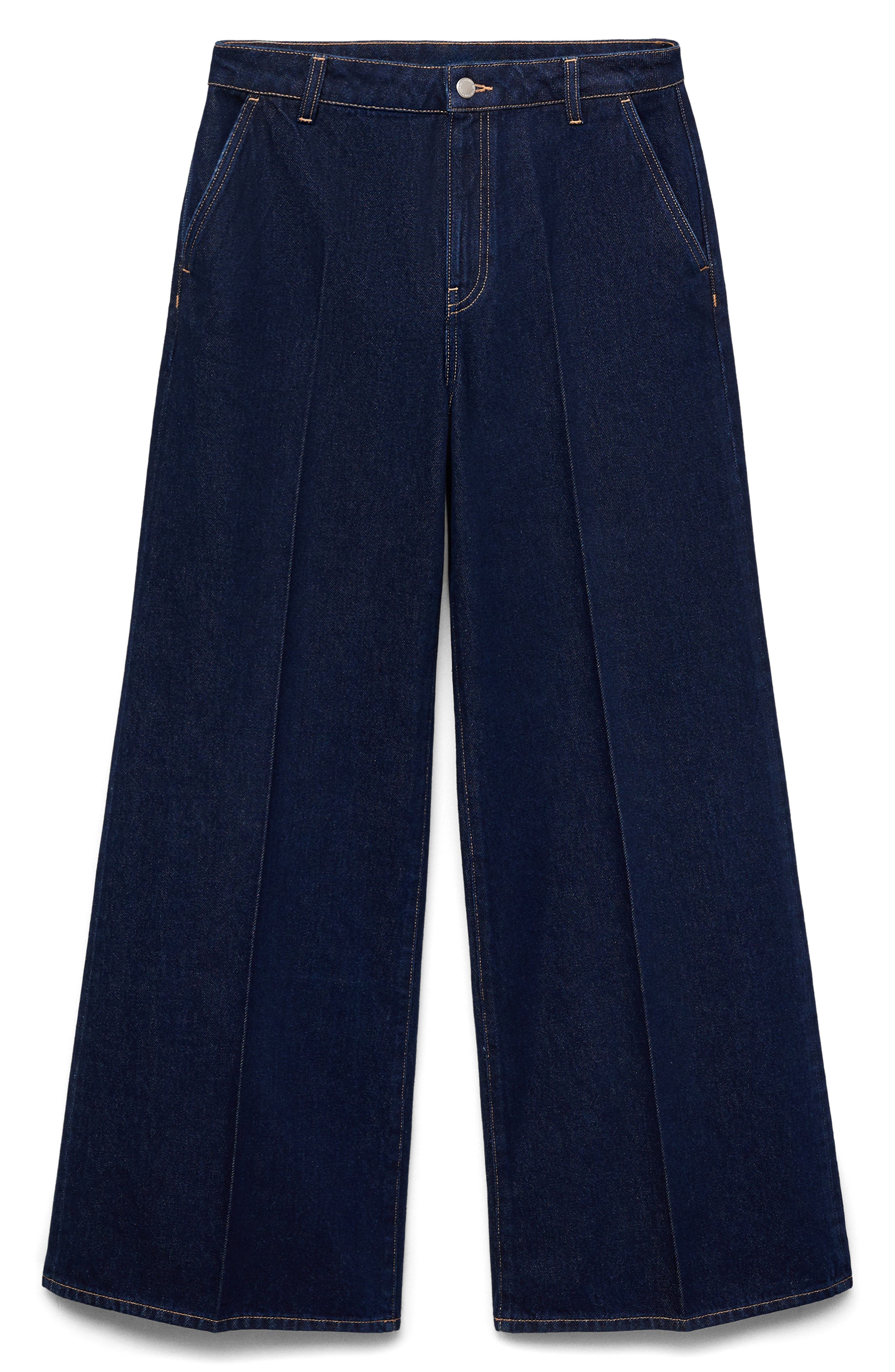 MANGO High Waist Wide Leg Jeans