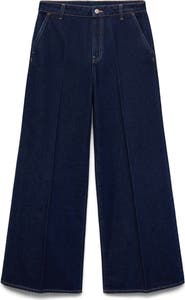 MANGO High Waist Wide Leg Jeans