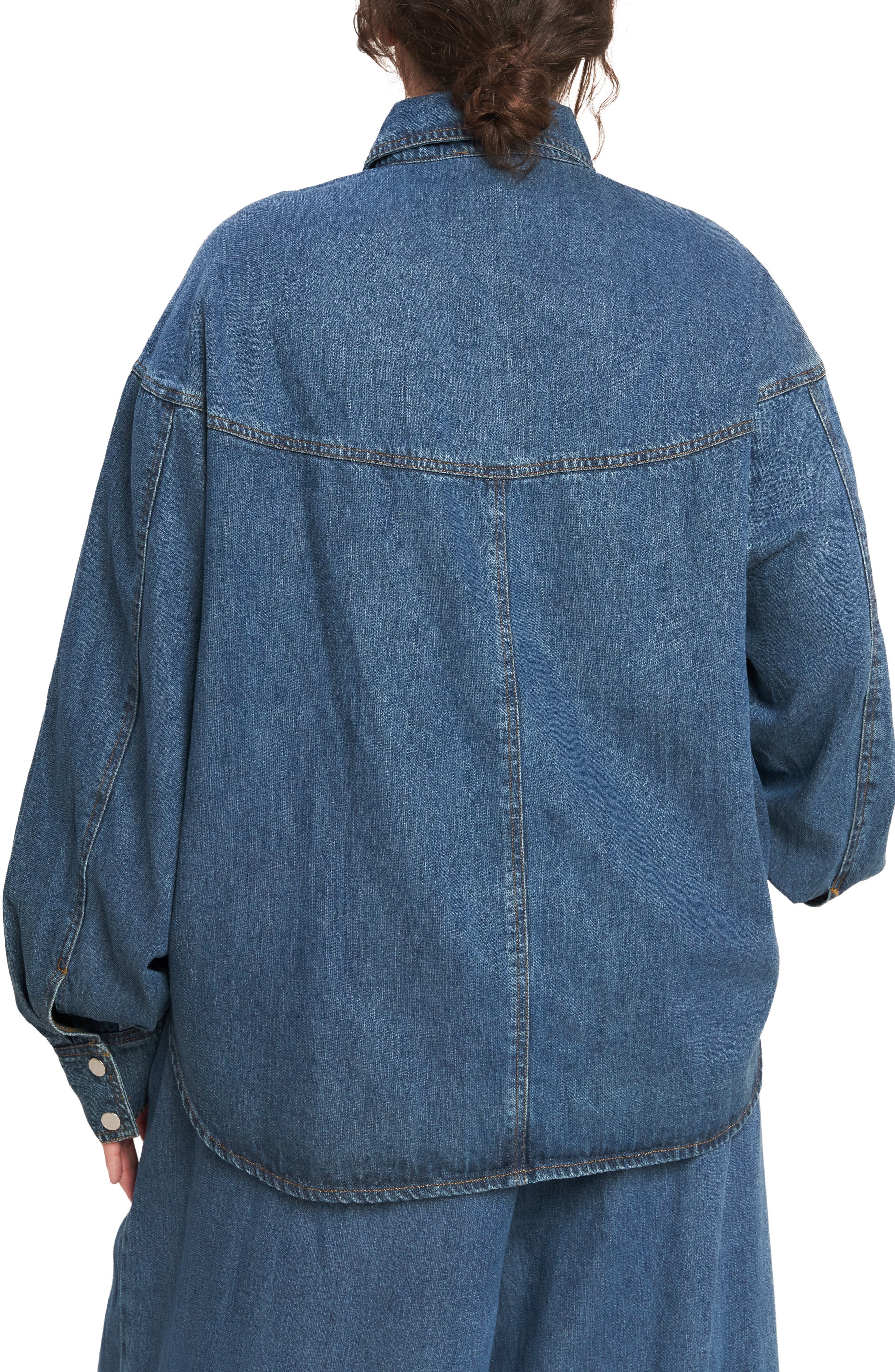 Western Long Sleeve Denim Shirt - image 2
