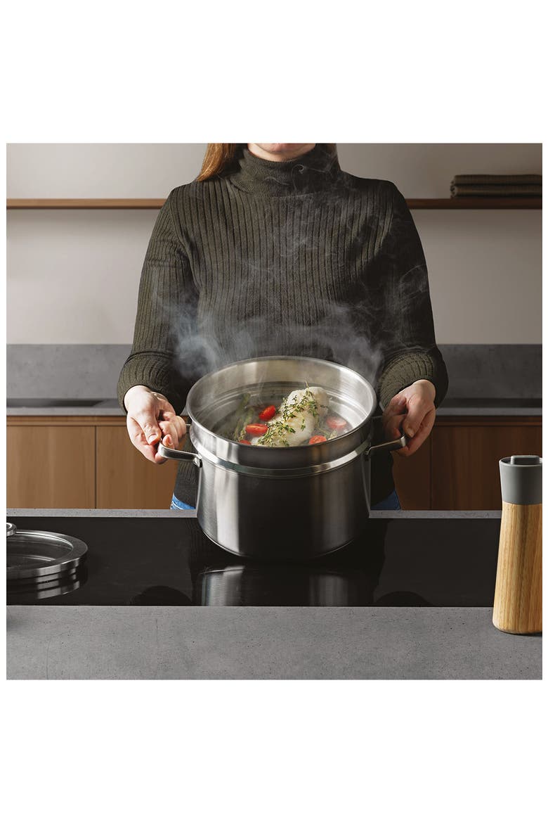Leo Graphite 3.6-Quart Covered Stockpot, Alternate, color, GREY