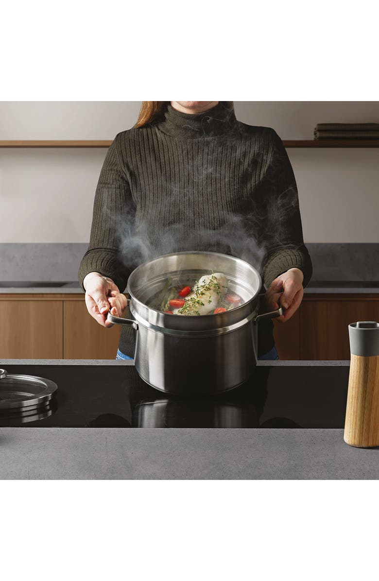 BergHOFF Leo Graphite 3.6-Quart Covered Stockpot, Alternate, color, Grey