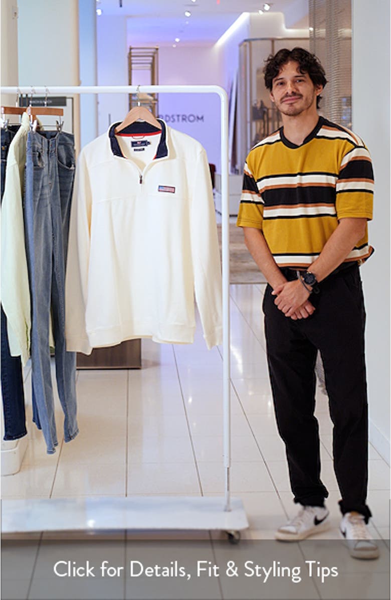 American Flag Logo Patch Cotton Quarter Zip Pullover, sales video thumbnail