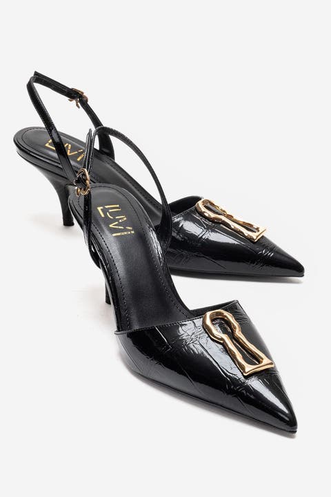 Yvella Buckle Pointed Toe Stiletto Pump