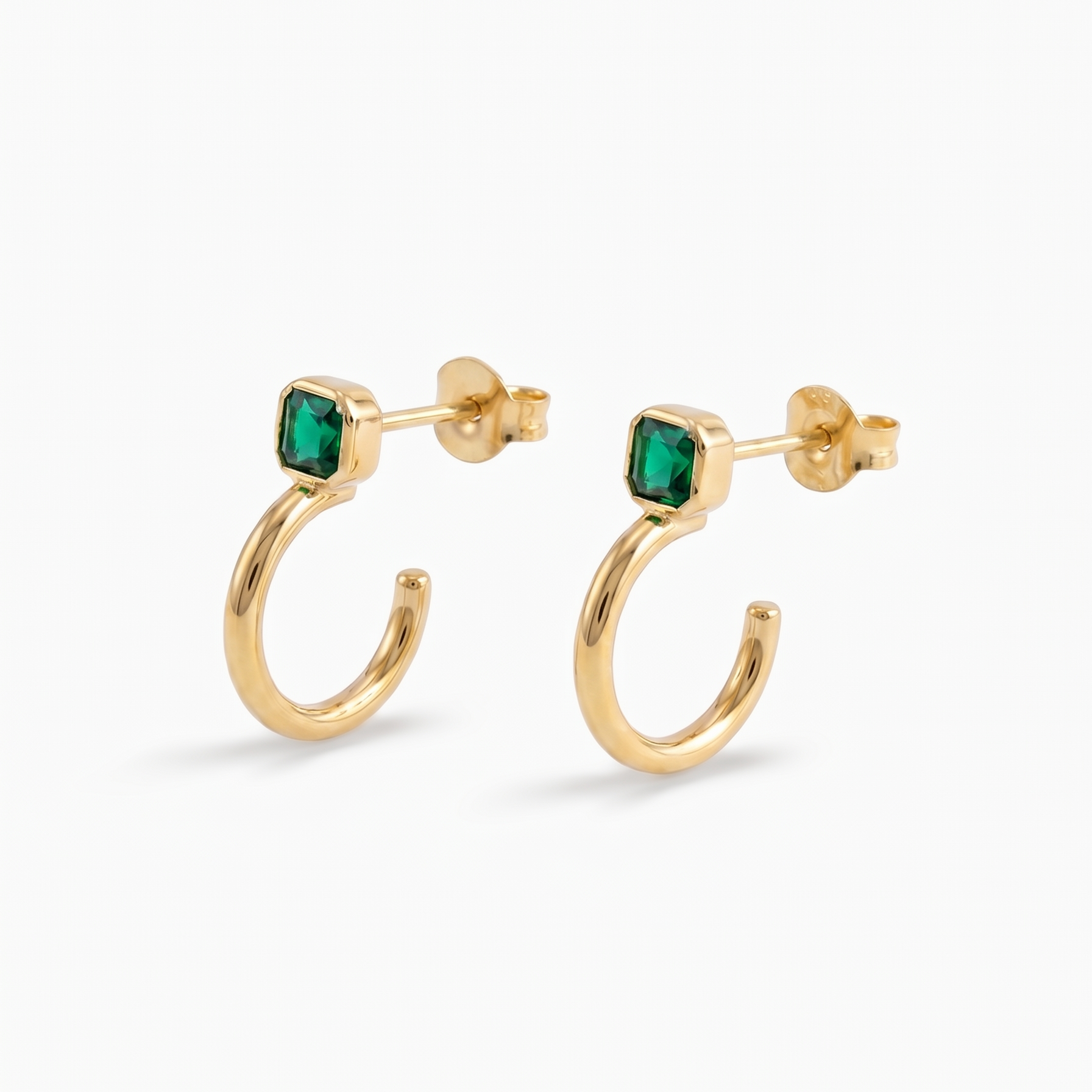 selected Gold/Emerald CZ