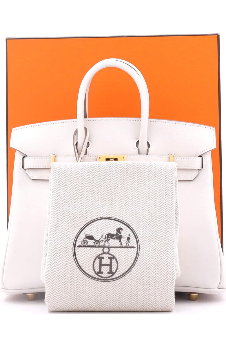Pre-Owned Hermes Birkin Handbag Grey Swift with Gold Hardware 25, Alternate, color, Gris Pale