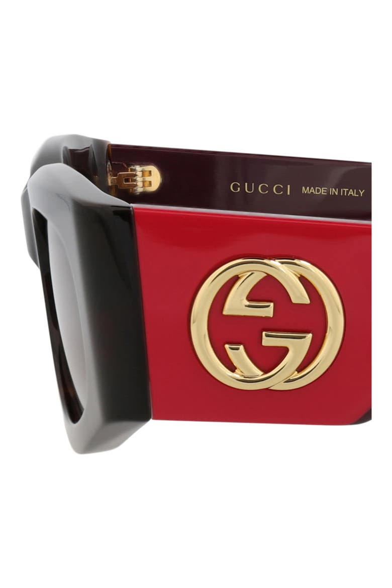 51mm Rectangular Sunglasses, Alternate, color, HAVANA VIOLET BROWN