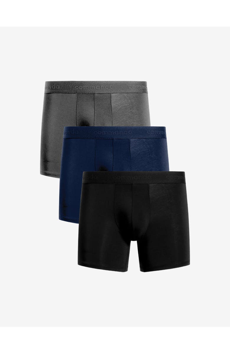 Commando Essential Modal Modern Fit Boxer Brief 3-Pack, Alternate, color, Black