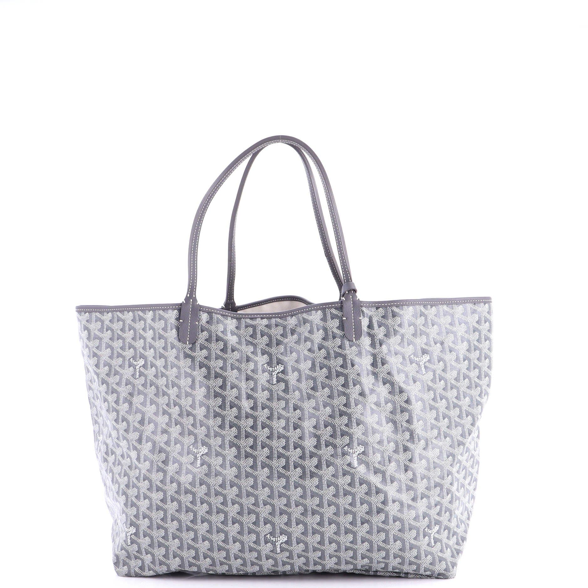 Pre-Owned Goyard Saint Louis Tote Coated Canvas GM, Main, color, Gray