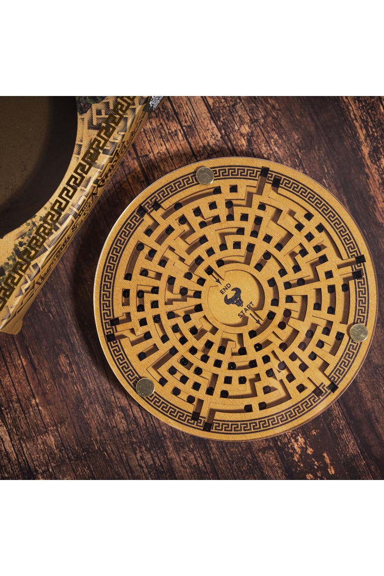 Theseus and The Minotaur 3D Wooden Brainteaser Puzzle, Alternate, color, Multicolored
