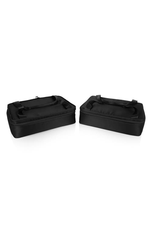 Picnic Time Double Decker Casserole Tote In Black