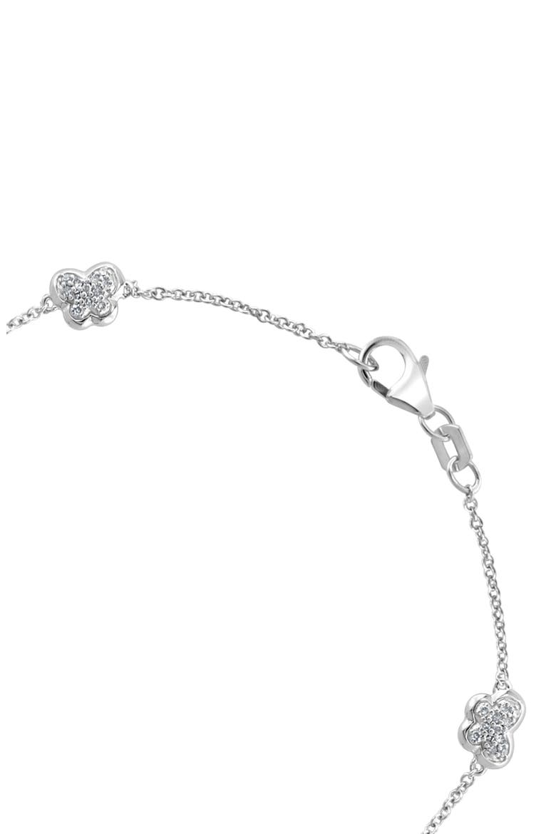 Sterling Silver Diamond Butterfly Bracelet, Alternate, color, SILVER