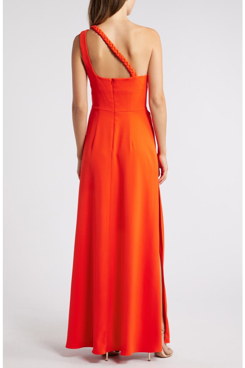 Marion One-Shoulder Gown, Alternate, color, MARMALADE