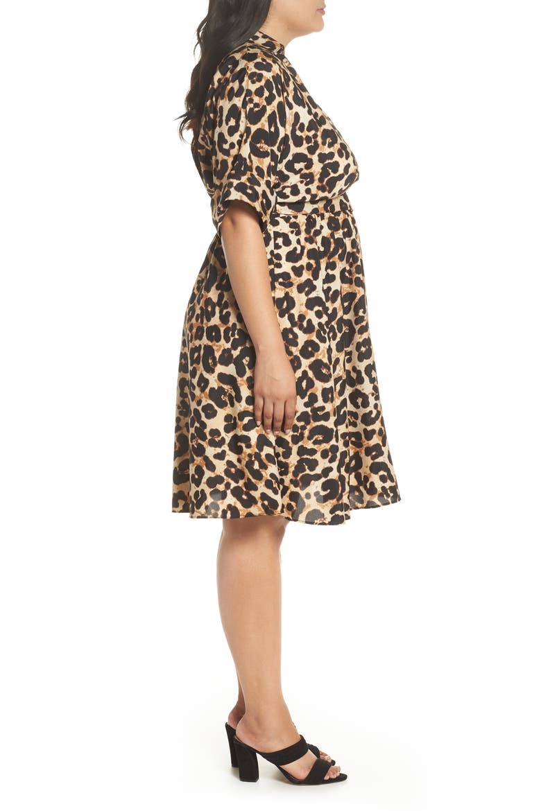Leopard Print Shirtdress, Alternate, color, ANIMAL