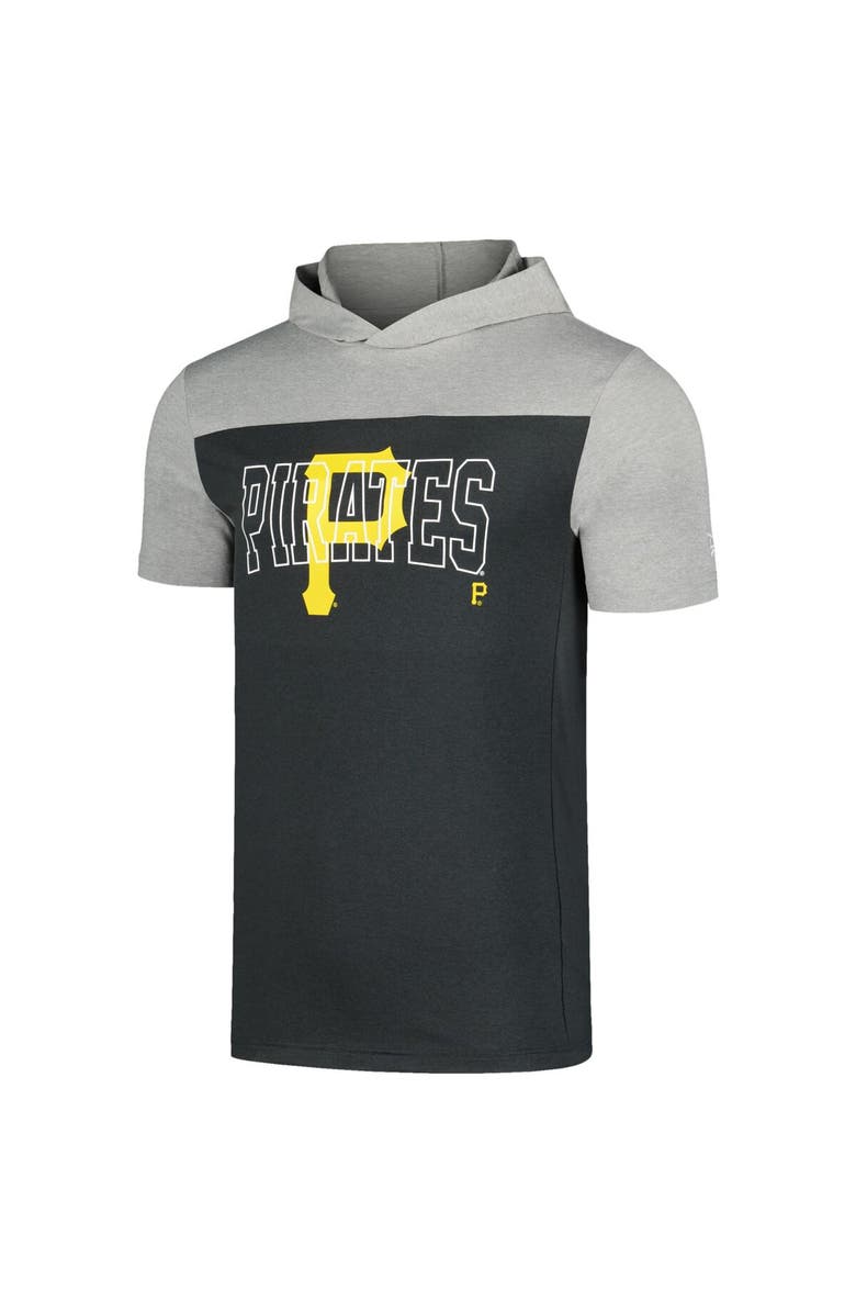 New Era Men's New Era Black Pittsburgh Pirates Active Brushed Hoodie T-Shirt, Alternate, color, Black