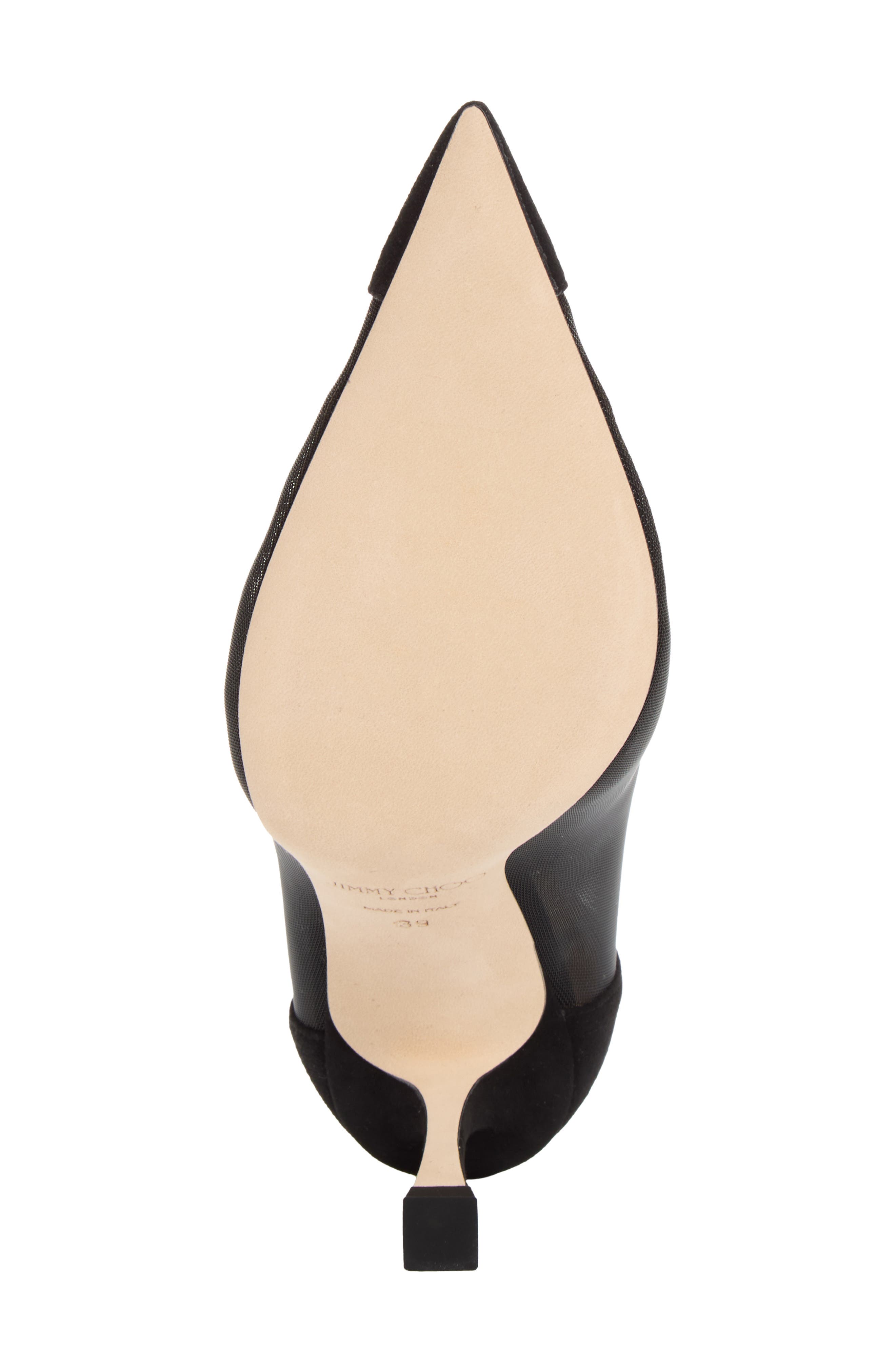 Naidoo Pointed Toe Mesh Bootie (Nordstrom Exclusive), Alternate, color, BLACK/ BLACK