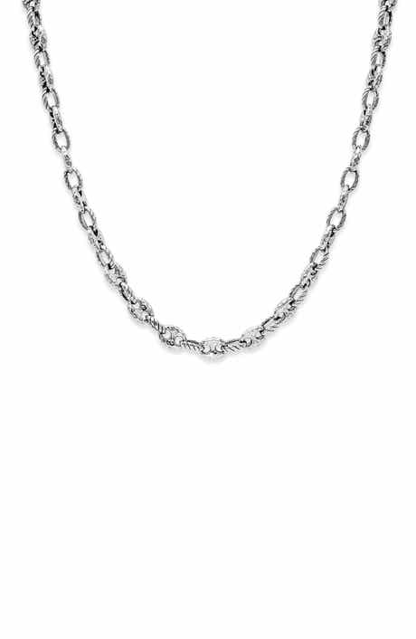 SAMUEL B. Twisted Sterling Silver Chain Necklace