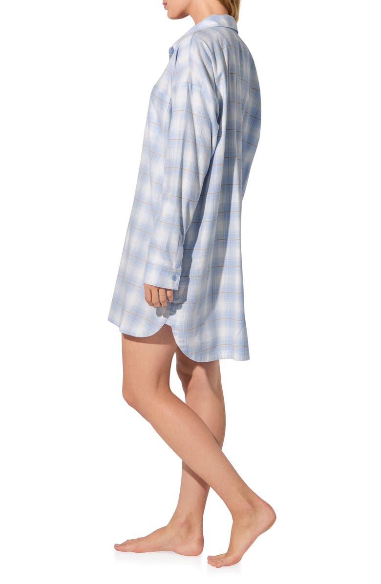 BedHead Pajamas Long Sleeve Organic Cotton Sleep Shirt, Alternate, color, Mountain Plaid