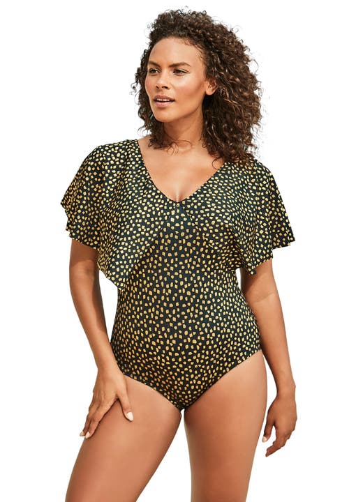 Swim 365 Flutter-sleeve One-piece In Multi