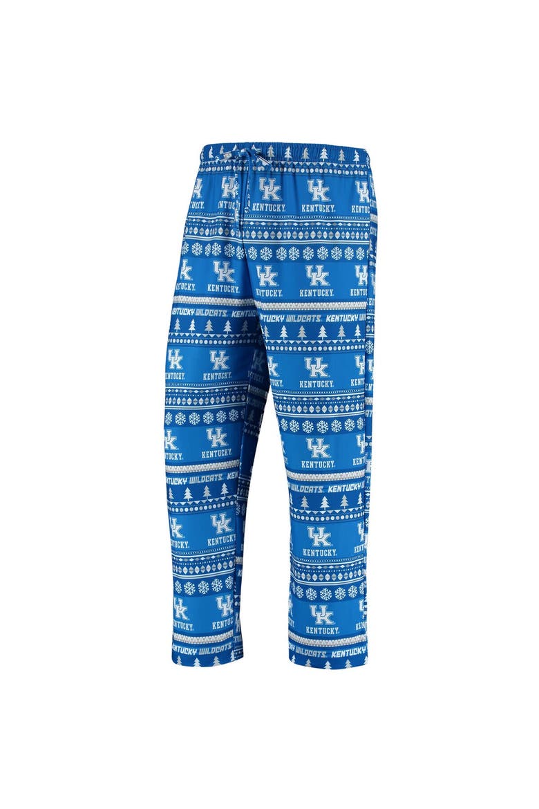 Men's Concepts Sport Royal Kentucky Wildcats Ugly Sweater Knit Long Sleeve Top and Pant Set, Alternate, color, Royal