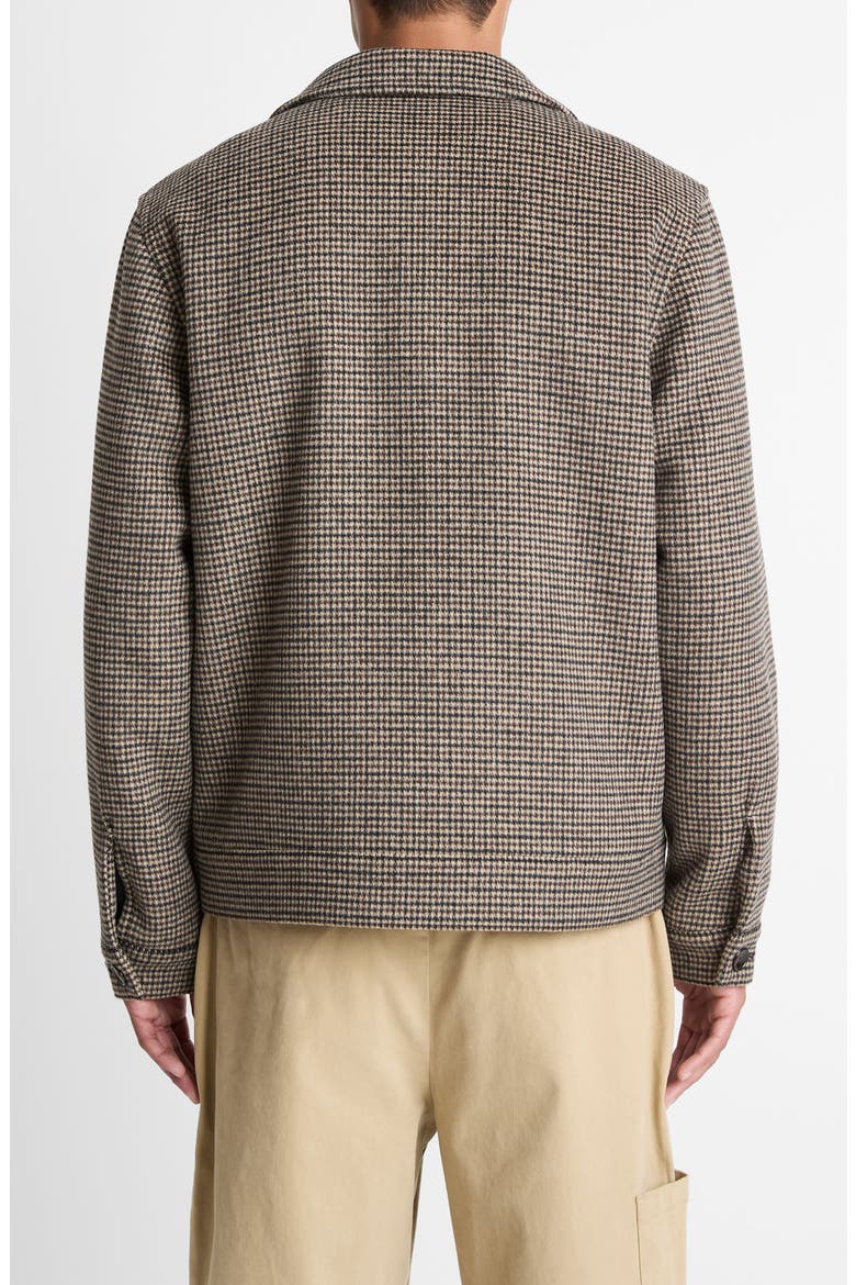 Houndstooth Bomber Jacket, Alternate, color, DARK ROAST COMBO