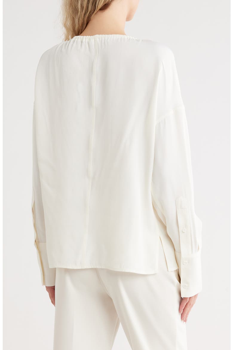 Reversible Long Sleeve Drawstring Top, Alternate, color, IVORY