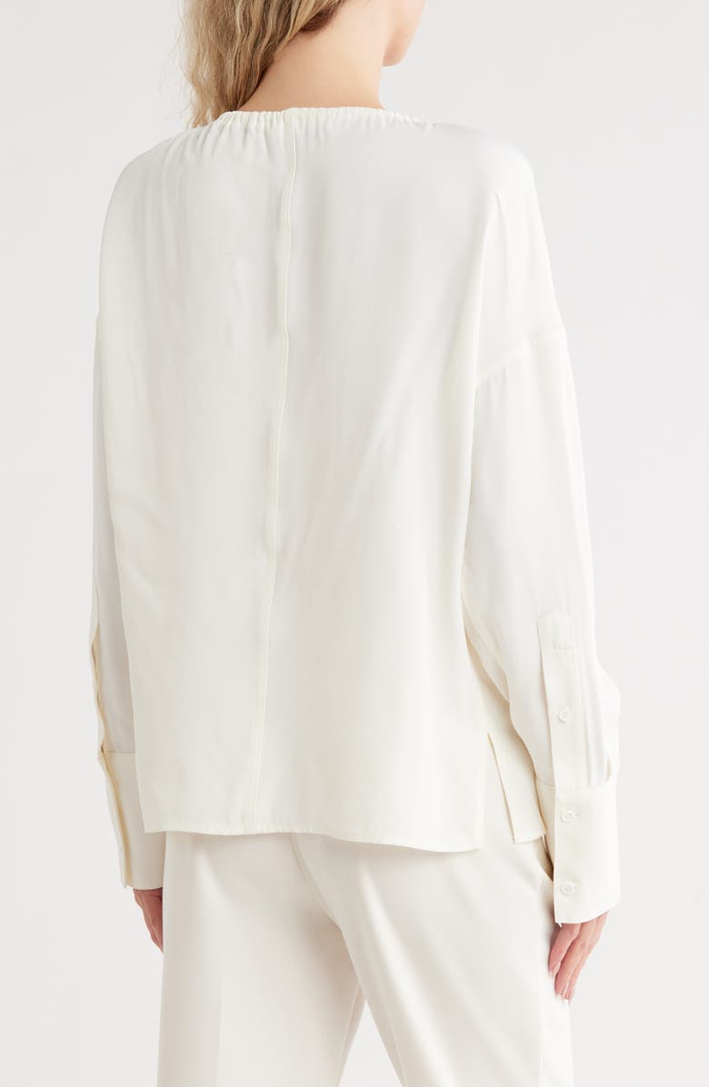 Helmut Lang Reversible Long Sleeve Drawstring Top, Alternate, color, Ivory
