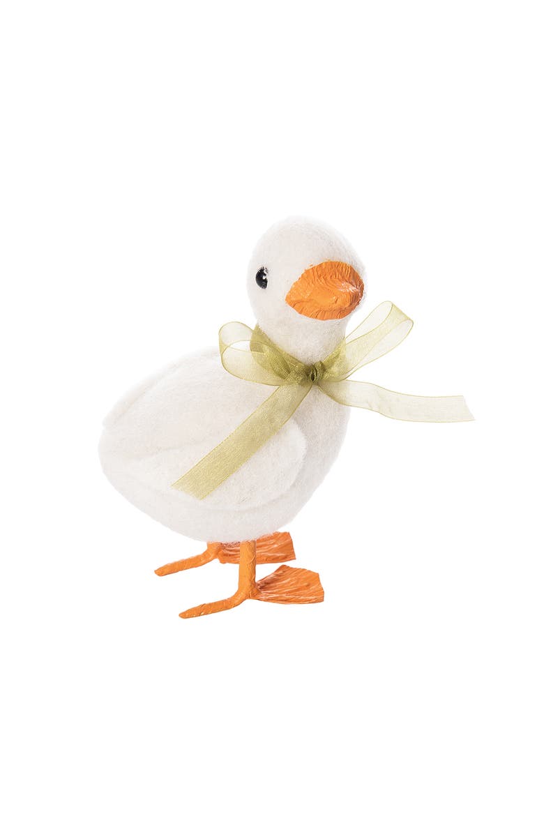 Felt Duck Figurine, Main, color, White