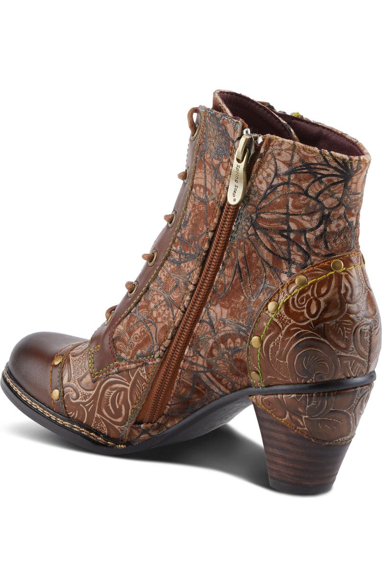 L
Artiste by Spring Step Avyanna Cap Toe Bootie, Alternate, color, Medium Brown Multi