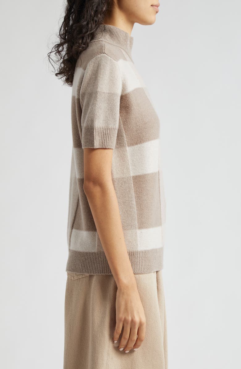 Emporio Armani Check Wool & Cashmere Mock Neck Sweater, Alternate, color,