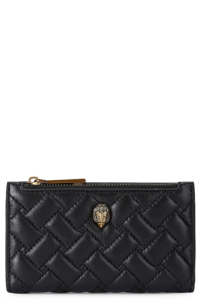 Kurt Geiger London Kensington Quilted Leather Bifold Wallet, Main, color, Black