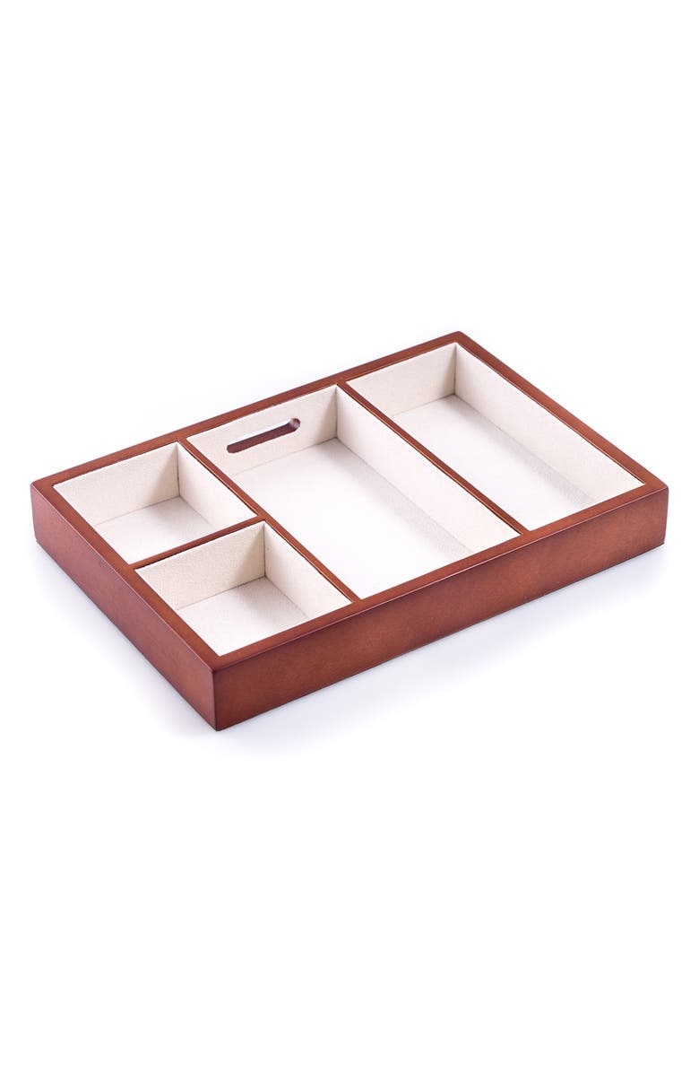 Bey-Berk Cherry Wood Open Valet, Main, color, Brown