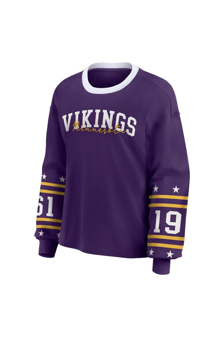 Women's WEAR by Erin Andrews  Purple Minnesota Vikings Sport Long-Sleeve T-Shirt, Alternate, color, Purple