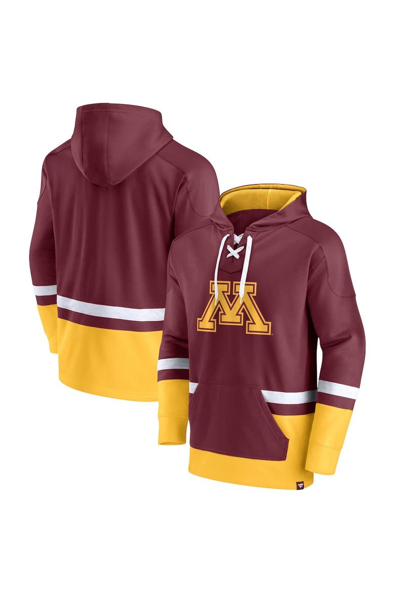Men's Fanatics Branded Maroon Minnesota Golden Gophers First Battle Pullover Hoodie, Main, color, Maroon