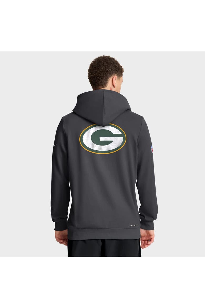 Men's Nike Anthracite Green Bay Packers Sideline Standard Issue Utility Player Dri-FIT Full-Zip Hoodie, Alternate, color, Anthracite