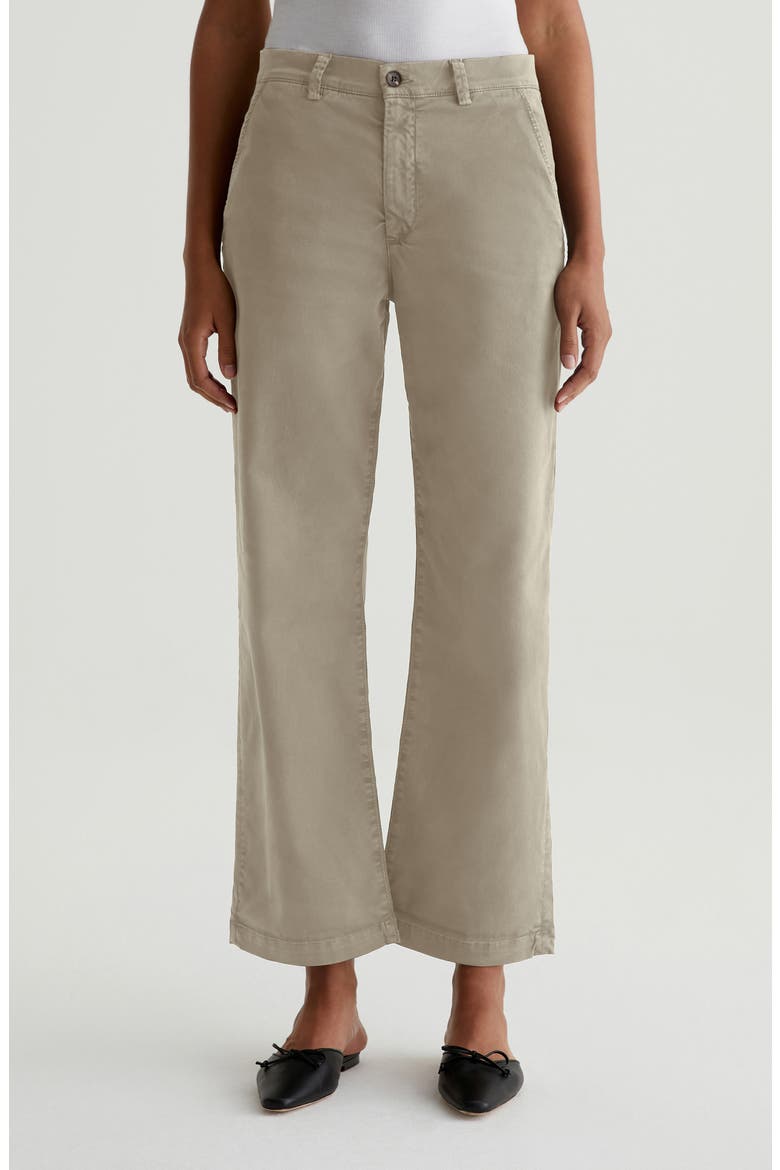 Caden Wide Leg Twill Pants, Main, color, SULFUR DRY DUST