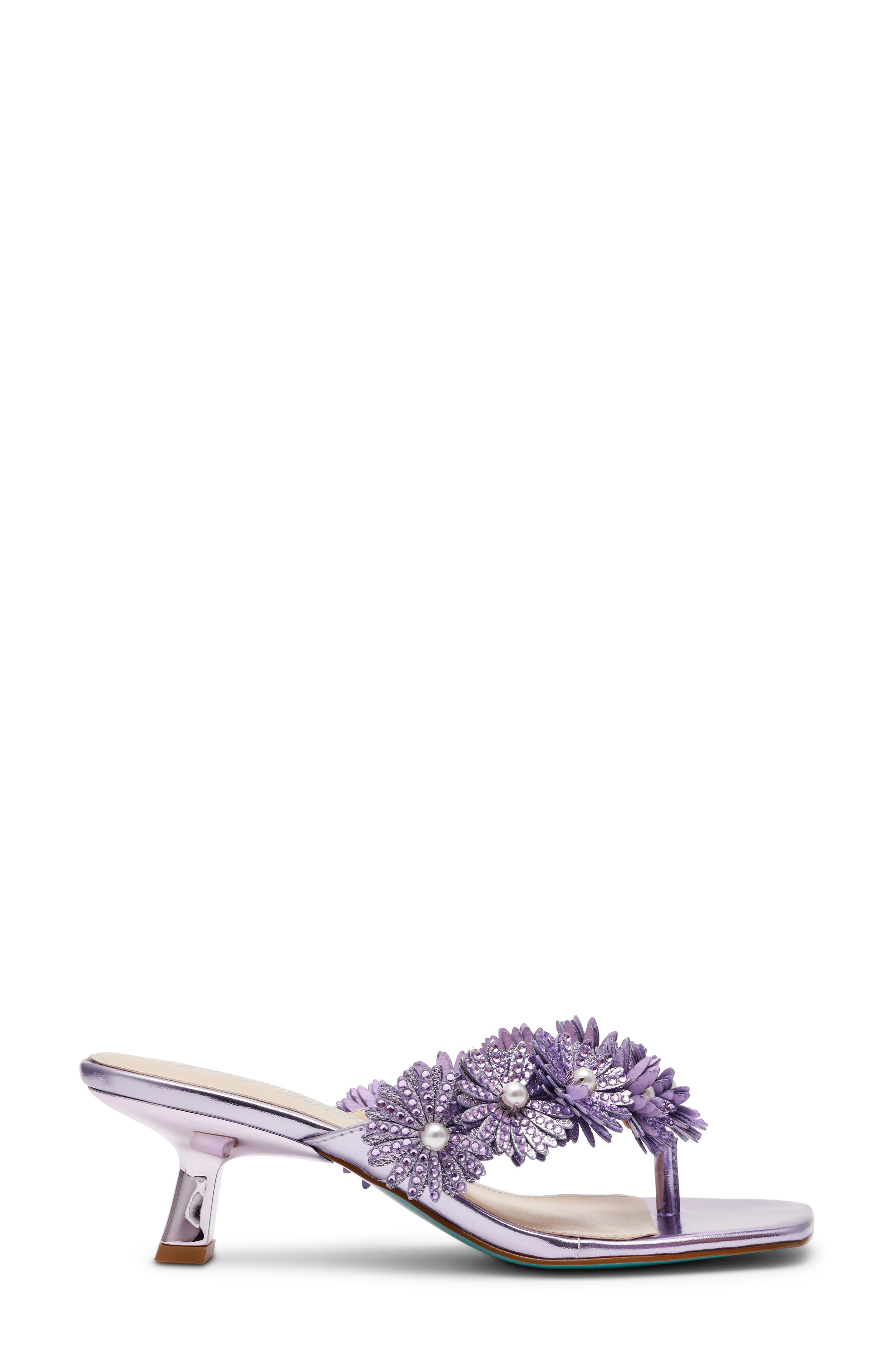 Lesli Kitten Heel Sandal, Alternate, color, PURPLE