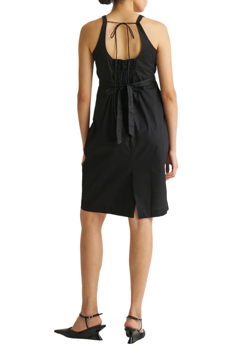 Reistor Fitted Knee Length Dress, Alternate, color, Black