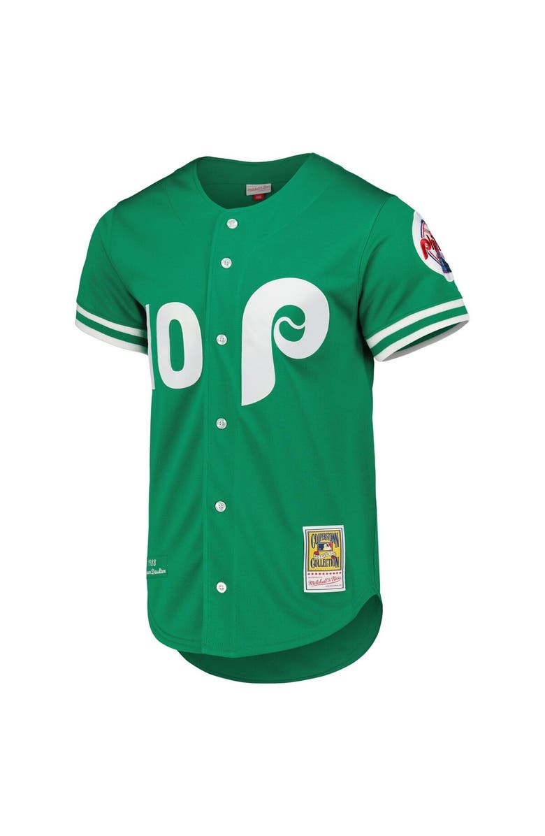 Mitchell & Ness Men's Mitchell & Ness Darren Daulton Green Philadelphia Phillies Cooperstown Collection Authentic Jersey, Alternate, color,