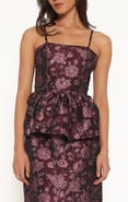 Petal & Pup Allegro Floral Brocade Peplum Top