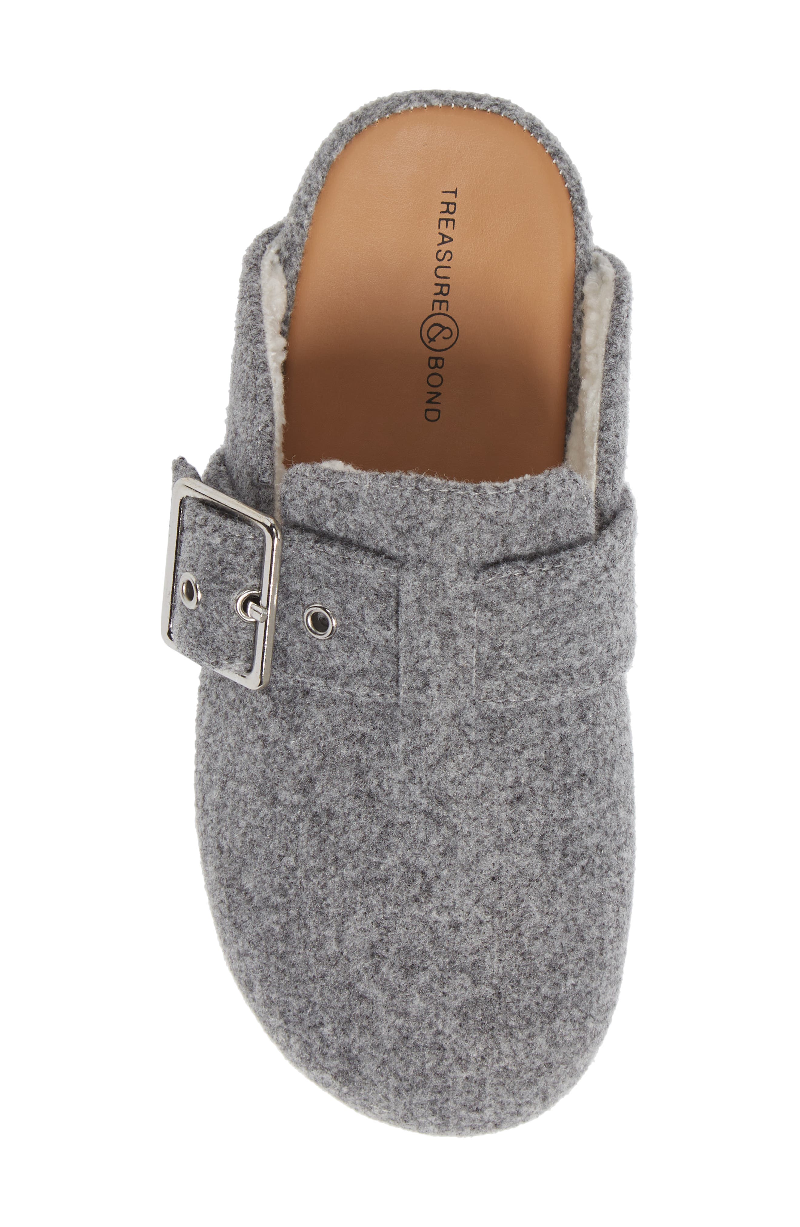 Mollie Faux Shearling Lined Mule, Alternate, color, GREY