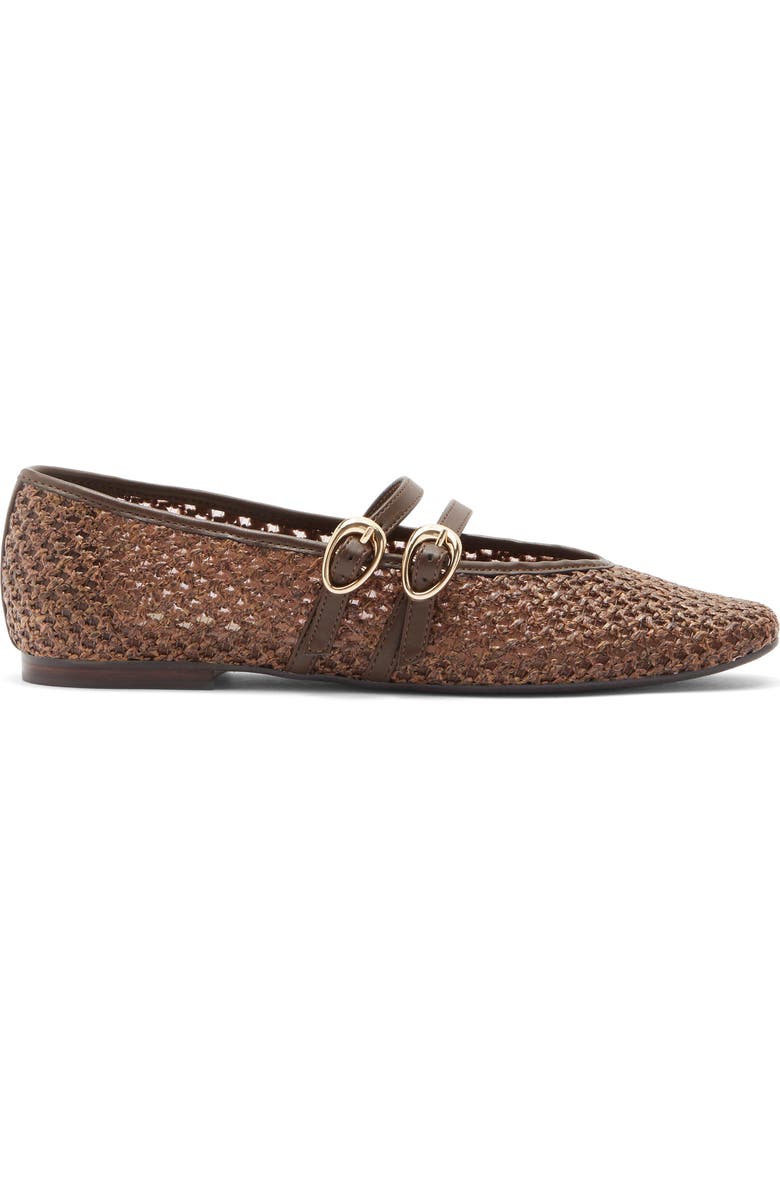Dolce Vita Alenia Woven Mary Jane Flat, Alternate, color, Chocolate Raffia