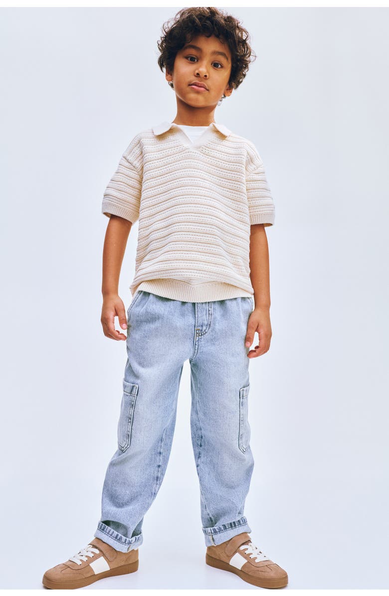 H&M Denim Cargo Joggers, Alternate, color, Pale Denim Blue