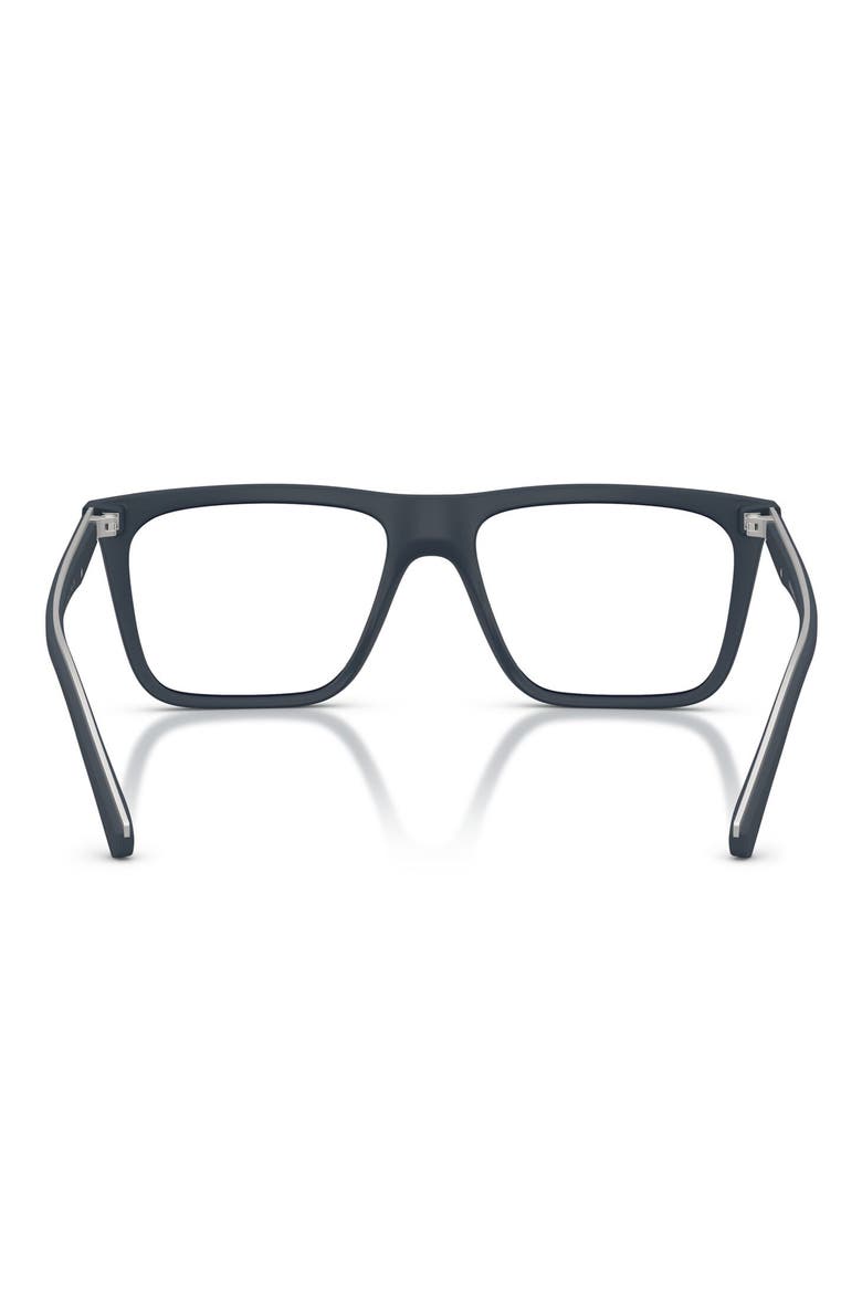56mm Square Optical Glasses, Alternate, color, MATTE BLUE / CLEAR