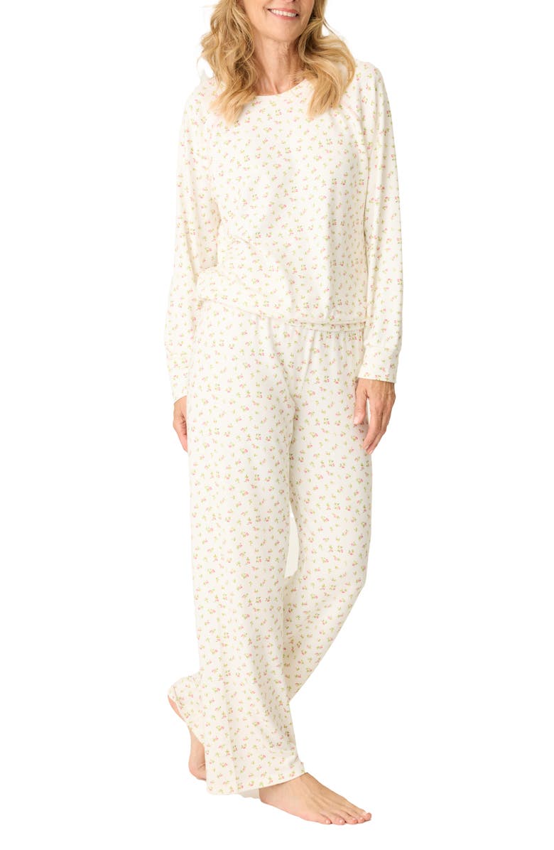 PJ Salvage Full Of Love Floral Print Pajamas, Alternate, color,