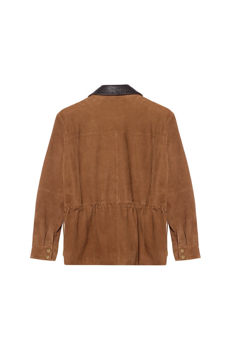 MINT VELVET Suede Barn Jacket, Alternate, color, Tan