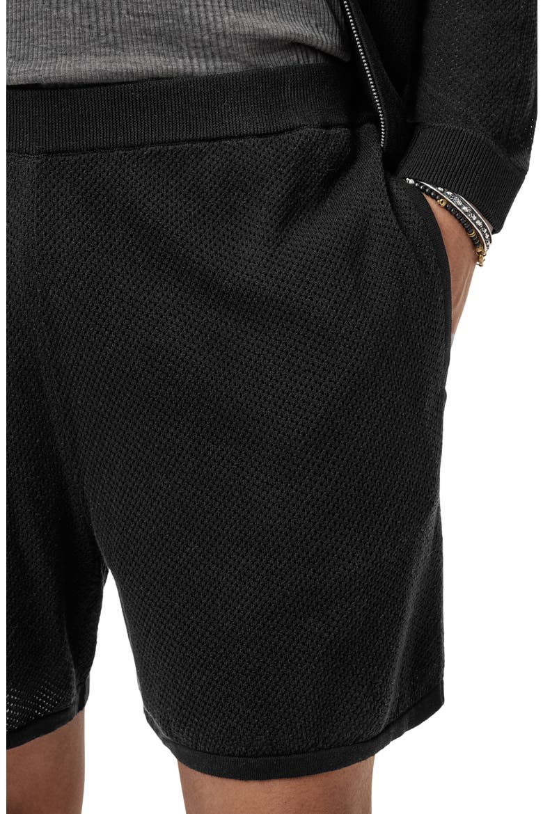 Marvin Mesh Sweater Shorts, Alternate, color, BLACK