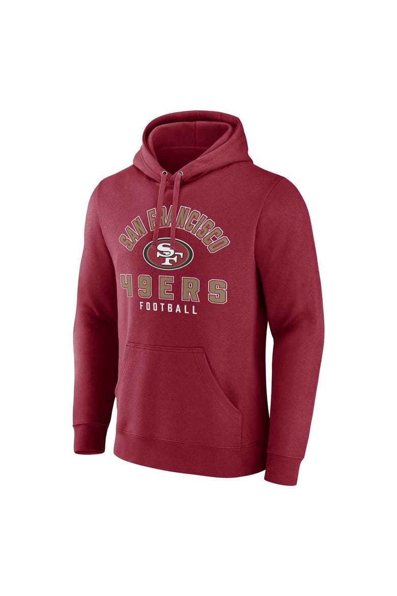 Men's Fanatics Branded  Scarlet San Francisco 49ers Between the Pylons Pullover Hoodie, Alternate, color, Scarlet