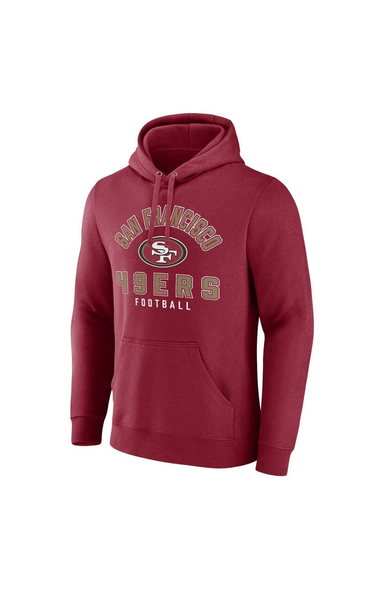FANATICS Men's Fanatics Branded  Scarlet San Francisco 49ers Between the Pylons Pullover Hoodie, Alternate, color, 