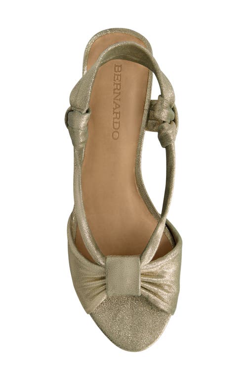 Bernardo Footwear Winifred Slingback Wedge Sandal In Green